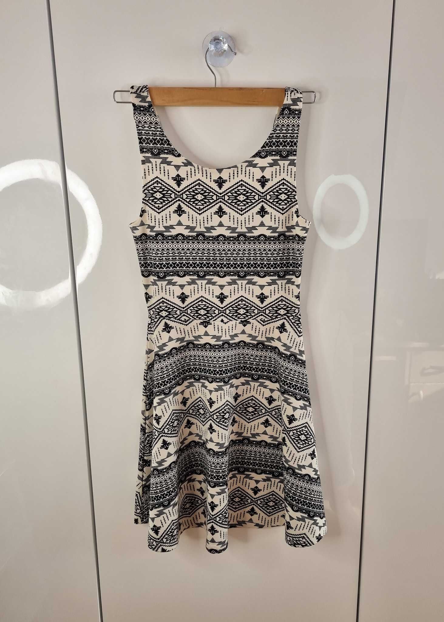 Sukienka na ramiączkach H&M Divided 34 wzór aztecki aztec