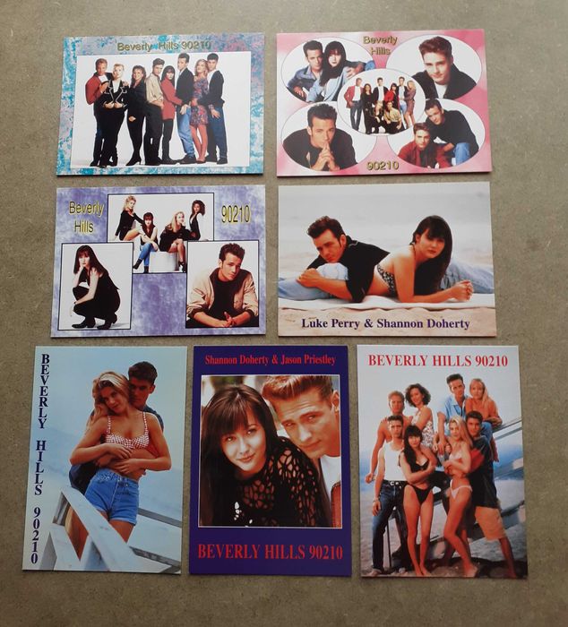 Pocztówki kolekcjonerskie Beverly Hills 90210 zestaw real vintage '90s