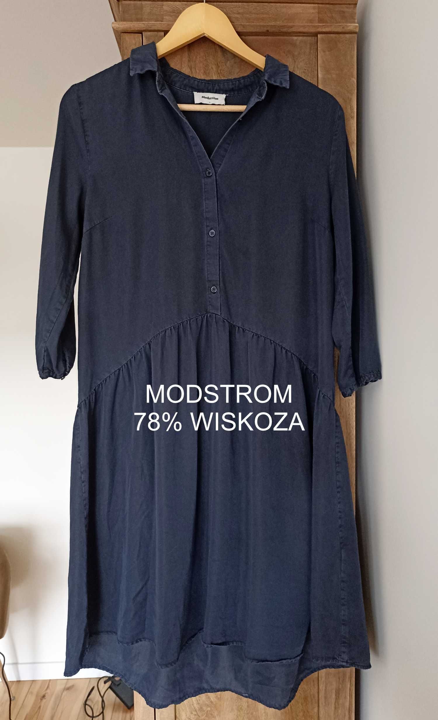Granatowa sukienkna basic Modstrom premium