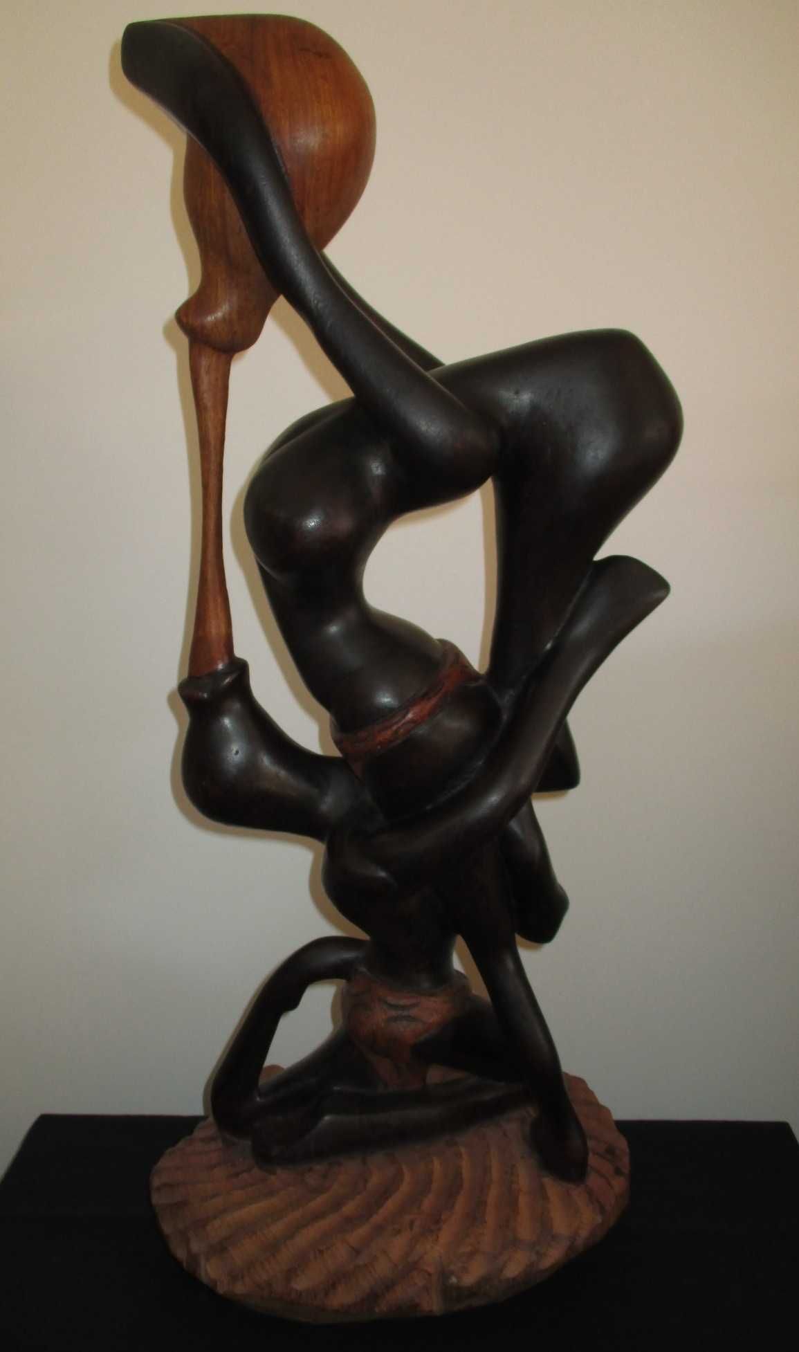 Escultura Artesanato Tribal Arte Africana Madeira Maciça 80 cm