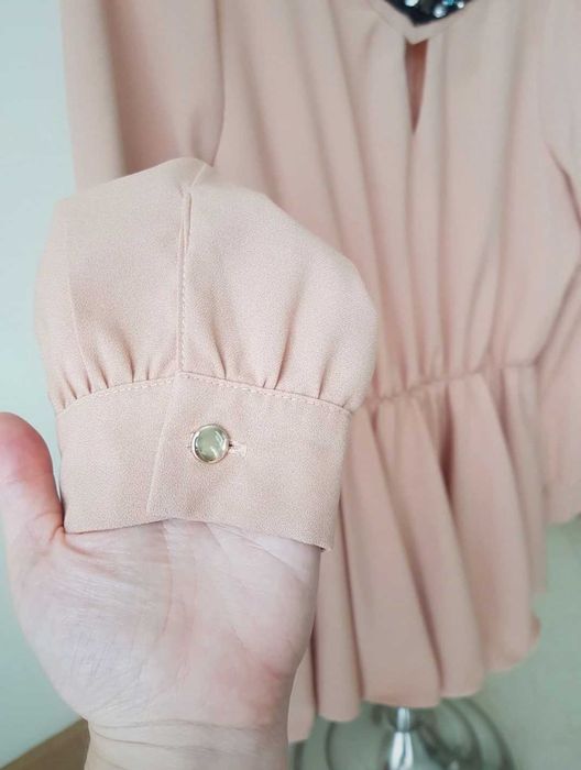 Blusa Peplum salmão