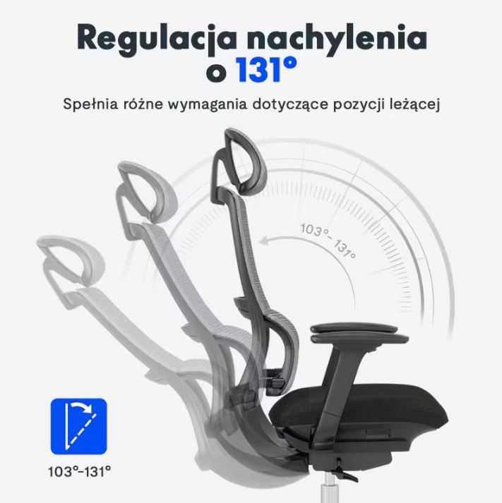 Ergonomiczne krzesło biurowe, krzesło gamingowe szaro/czarne