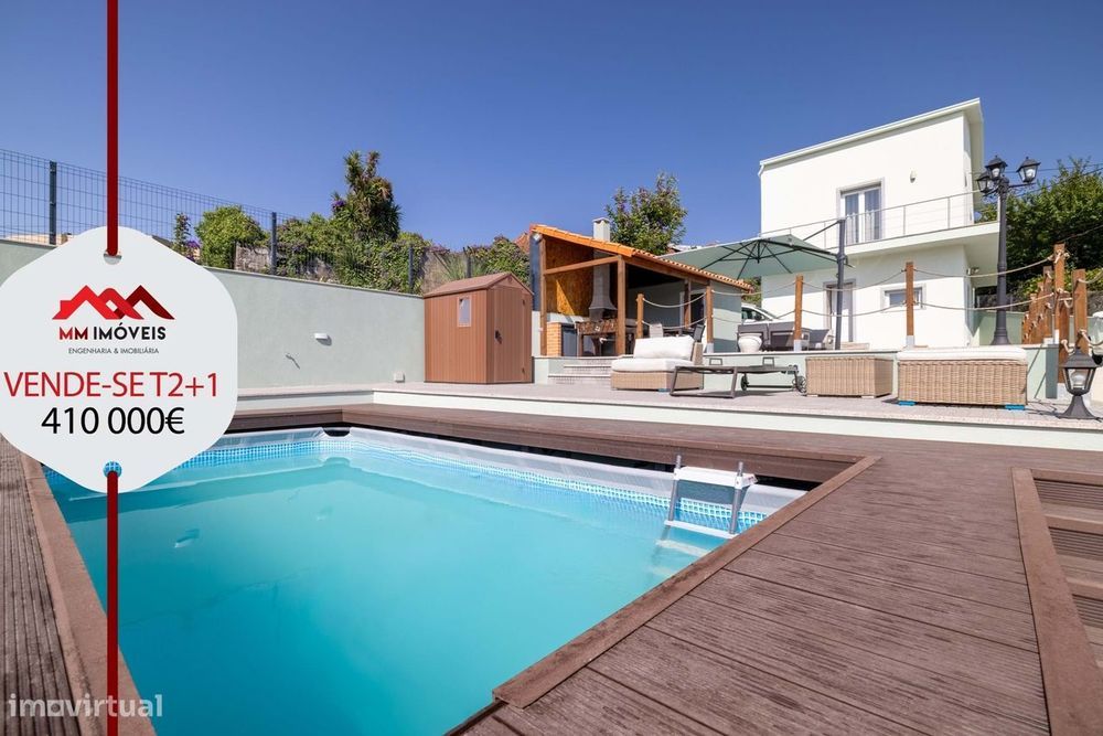 Moradia T2+1 | 2021 | Valbom | Terreno 556m2 | Piscina | Terraço