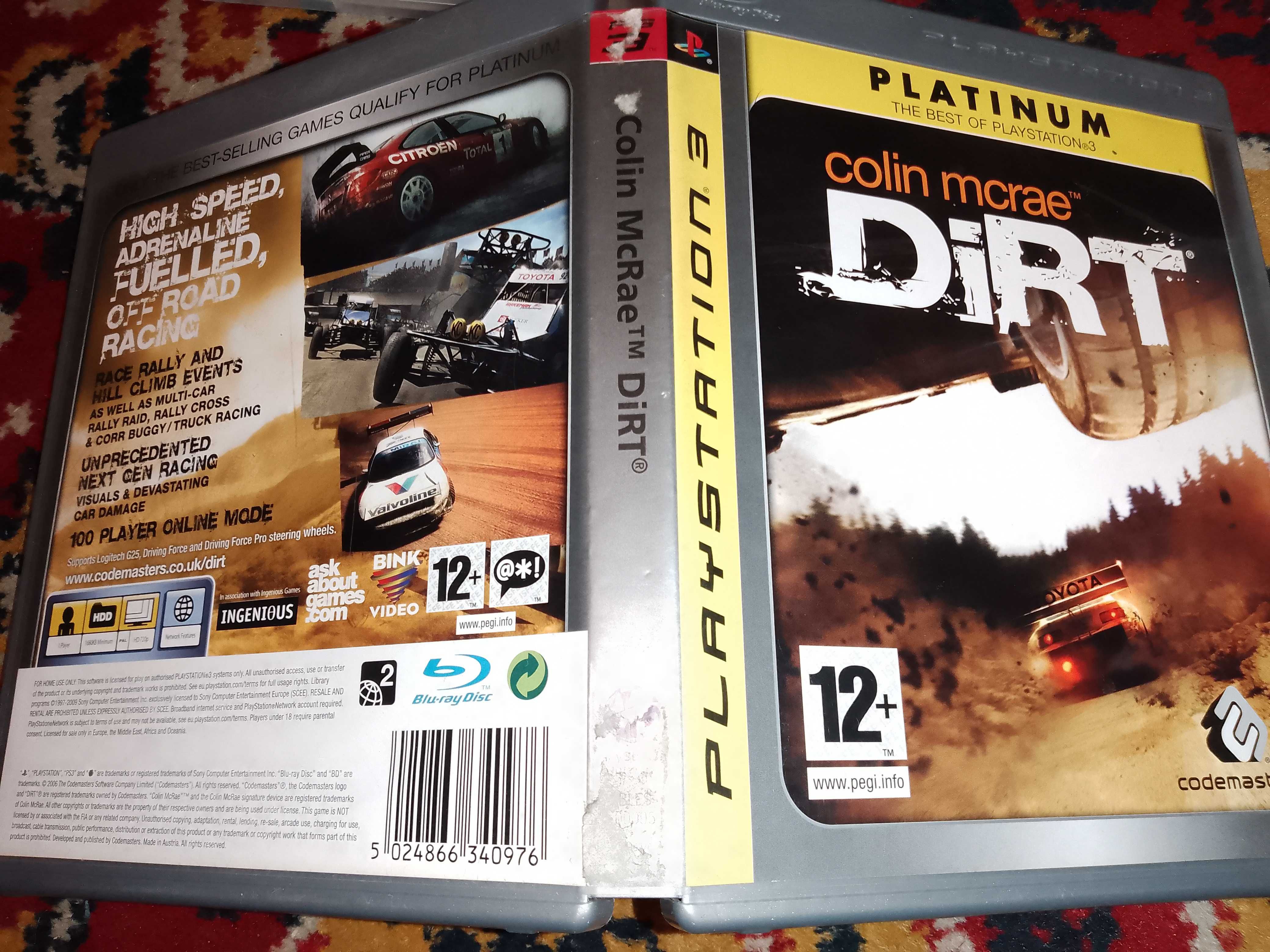 + Colin McRae Dirt + gra na PS3 rajdy, wyścigi Rally