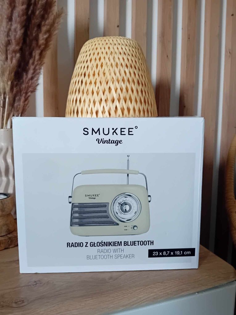 Radio kuchenne nowe Boho bluetooth ecru vintage