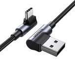 Ugreen kabel kątowy 90° Usb C - Usb 2.0/480Mb/s 3a 3m czarny (us176)