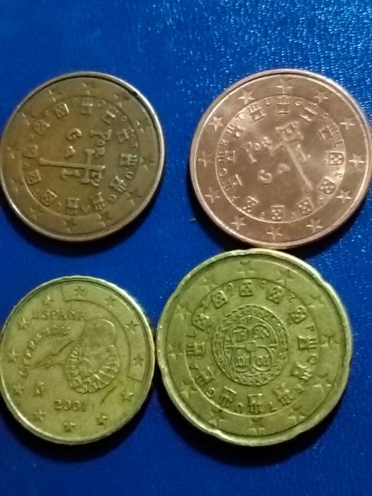 Moedas raras antigas e de euro