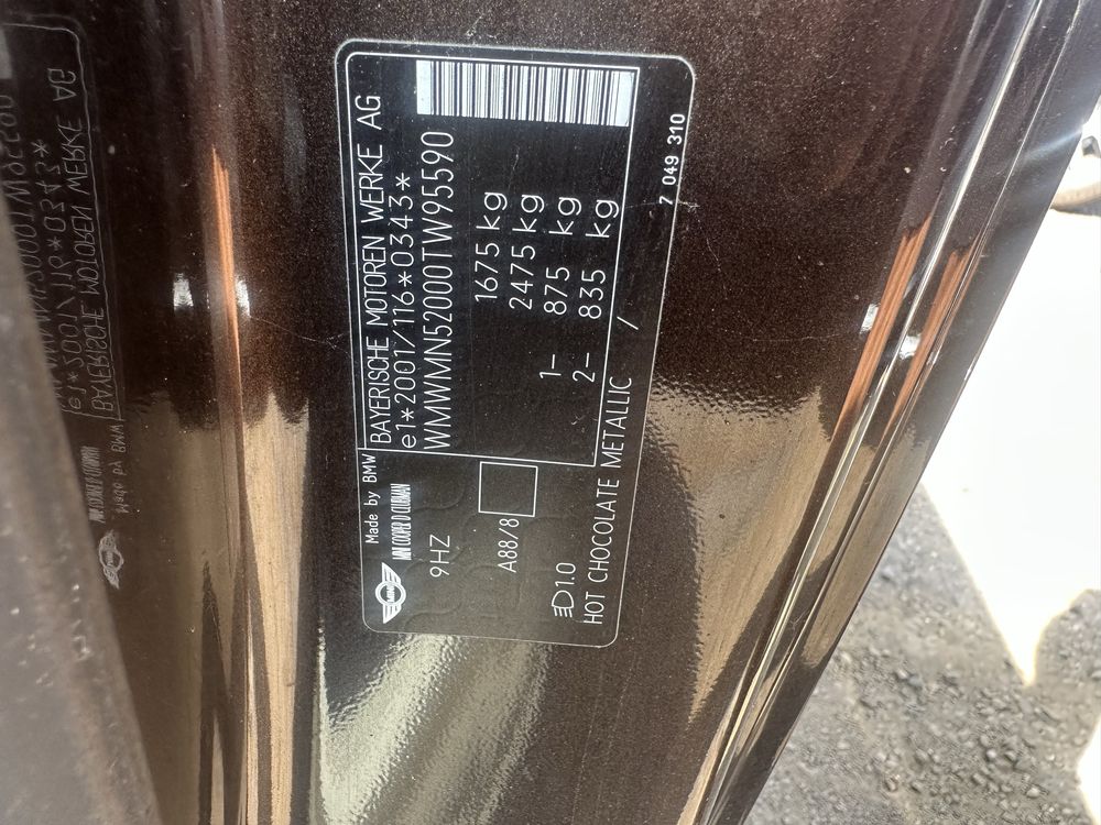 Mini Cooper silnik 1.6d 2009r,Anglik z kluczykami