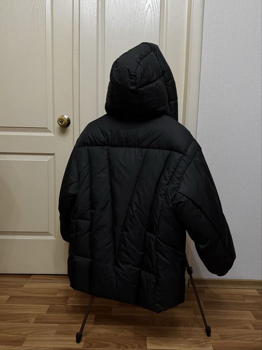 Пуховик чорний oversize