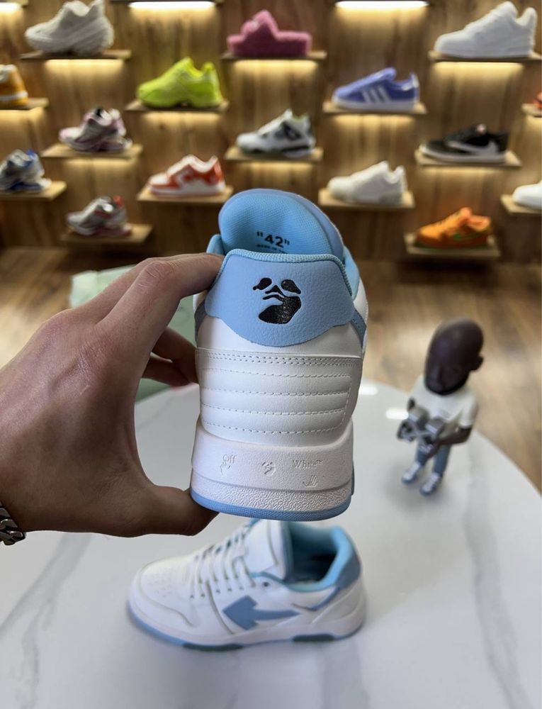 Кросівки Off-White / Out Of Office / оф вайт white/blue