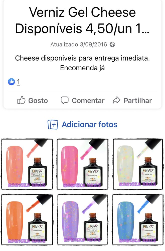 Verniz Gel promoção (Térmicos, Glitter, Metálicos, Color)