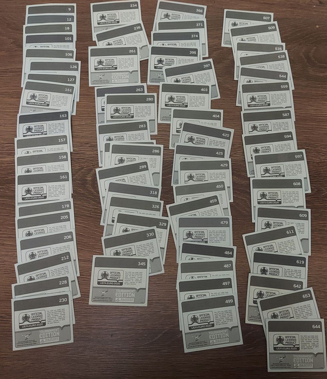 Panini EURO 2020 Наклейки Стікери поштучно
