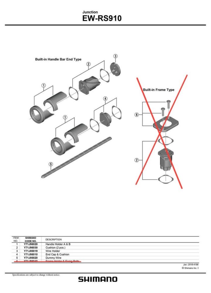 Złącze Shimano Di2 EW-RS910 2 porty montaż w kierownicy / NOWE