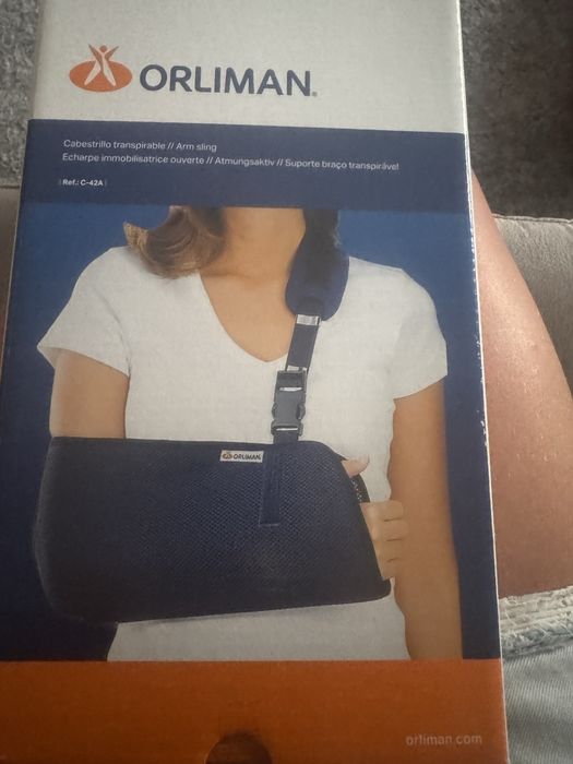 Cabestrilho. Suporte braço partido tamanho 1 Novo