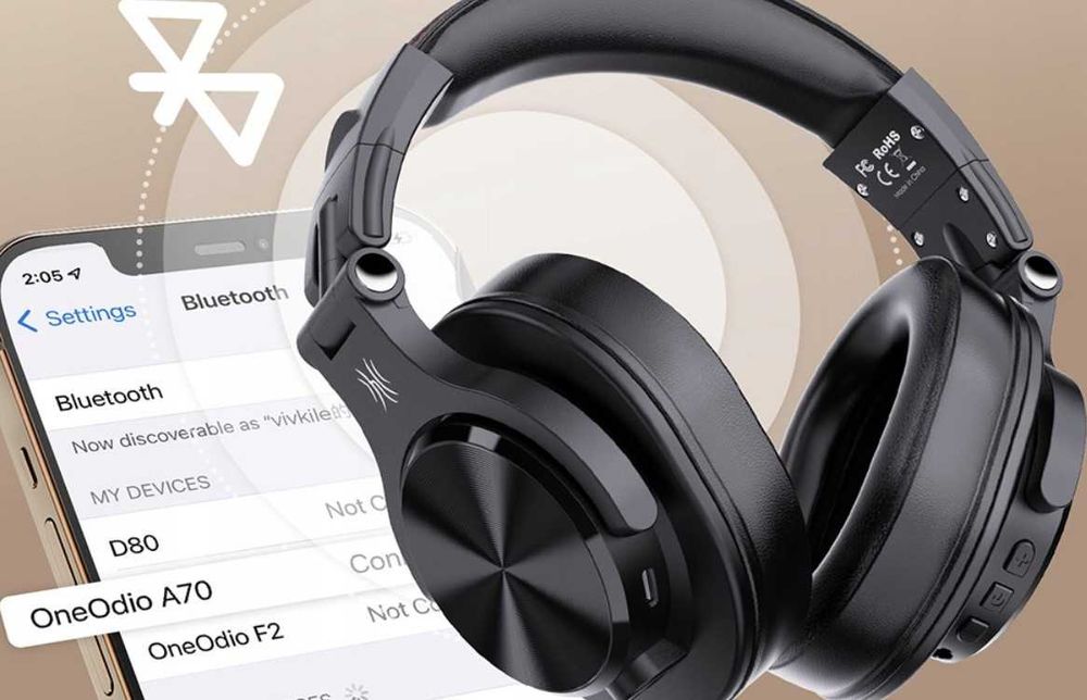 Słuchawki Bezprzewodowe Nauszne Studyjne Bluetooth 5.2