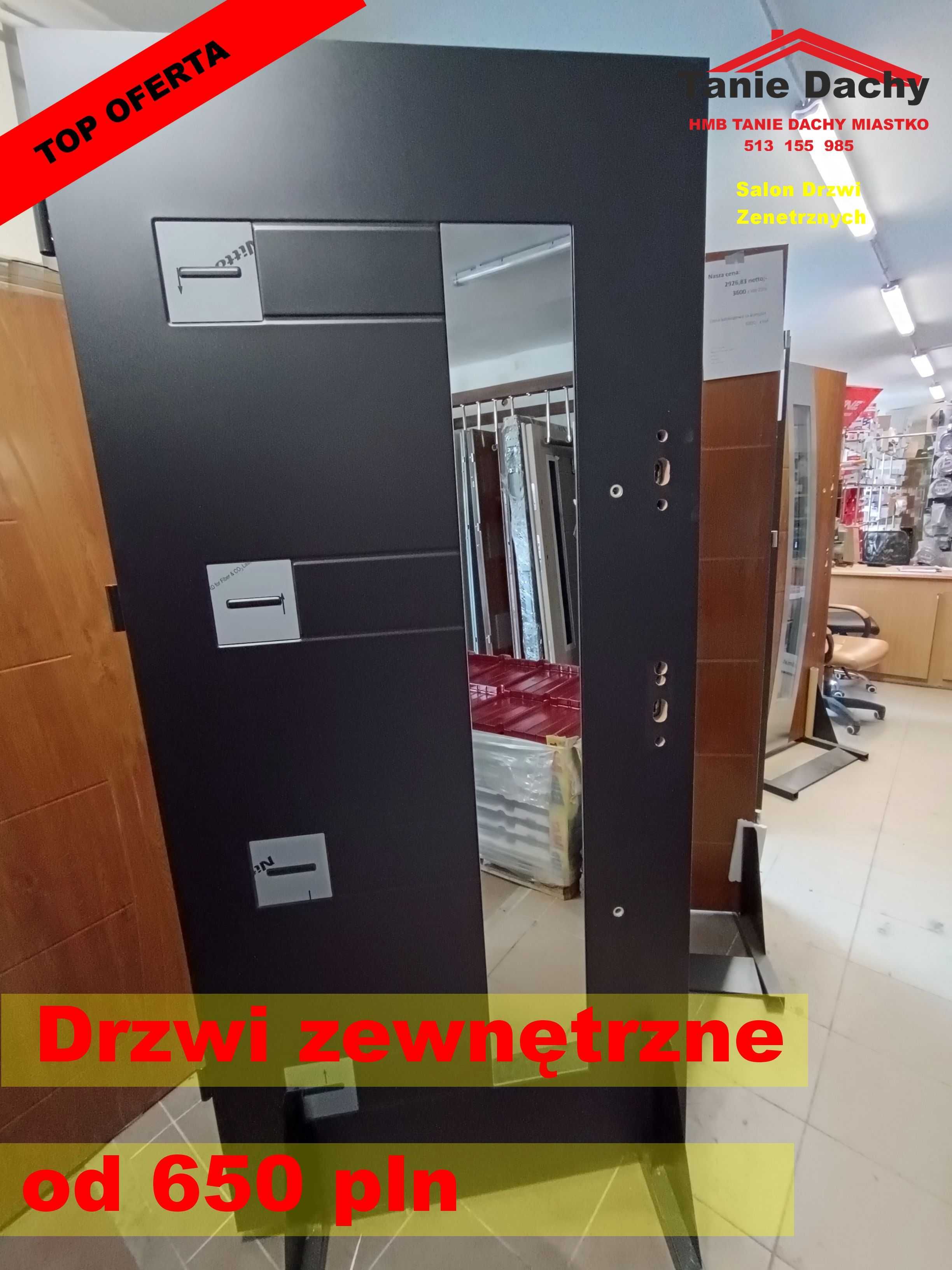 Drzwi zewnętrzne stalowe wejściowe KMT nowe outlet