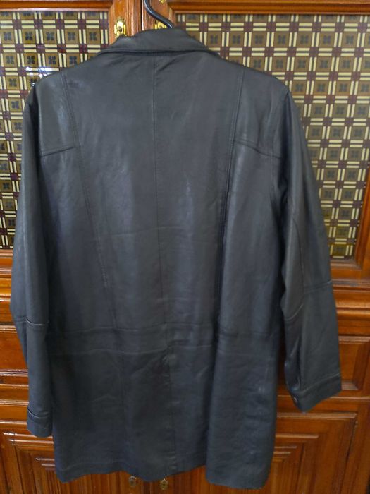 Chamarra de piel autentica 86cm de largo