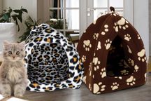 Флісовий будиночок для домашніх тварин Pet Hut розміром 24х28 см