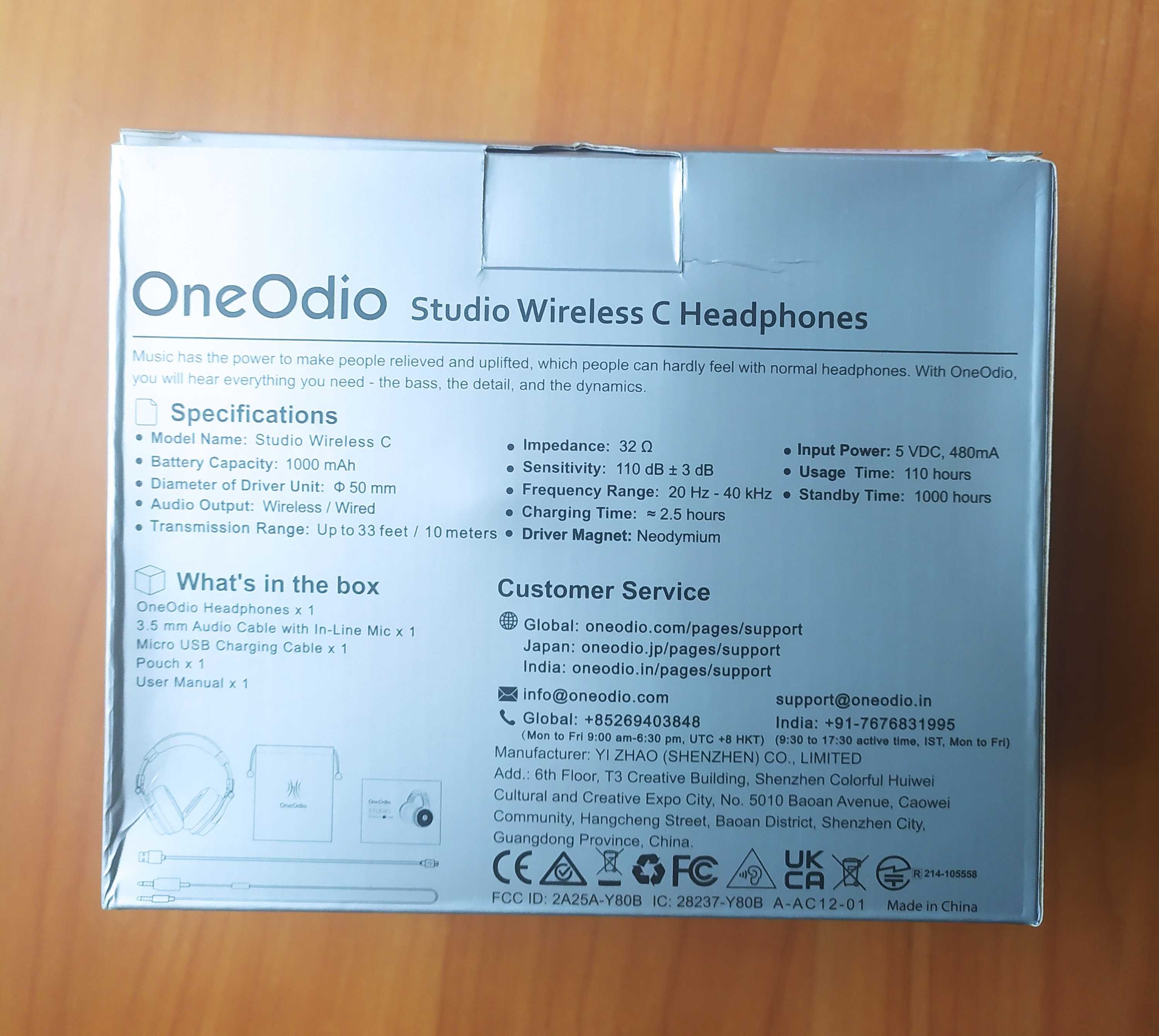Безпровідні Bluetooth навушники Oneodio Pro-C STUDIO wireless C Y80B