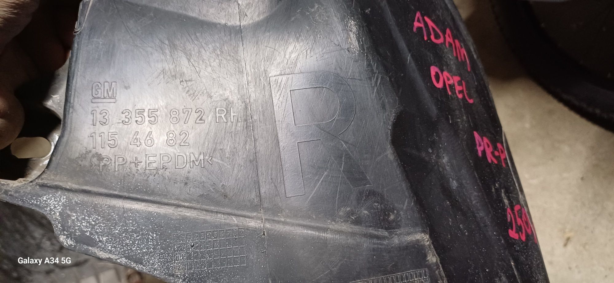 Nadkole przednie prawe opel adam