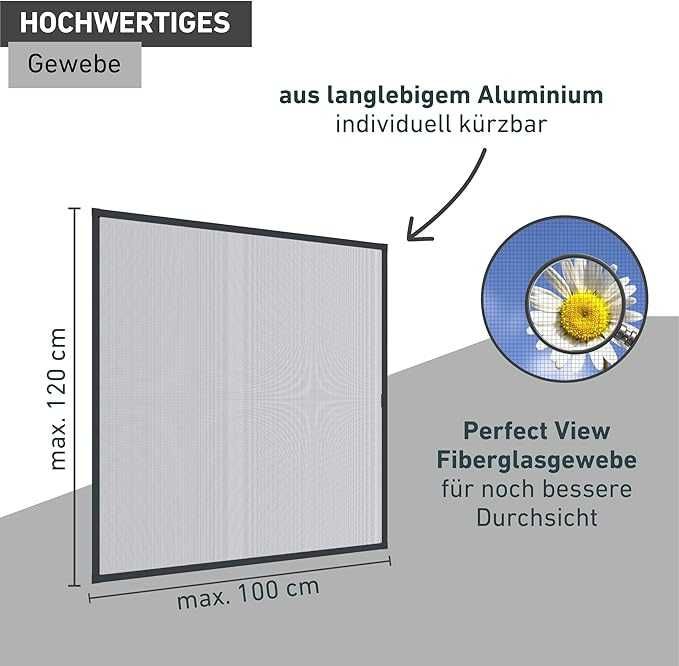 Windhager Fly Screen Expert moskitiera na okno max 120x100