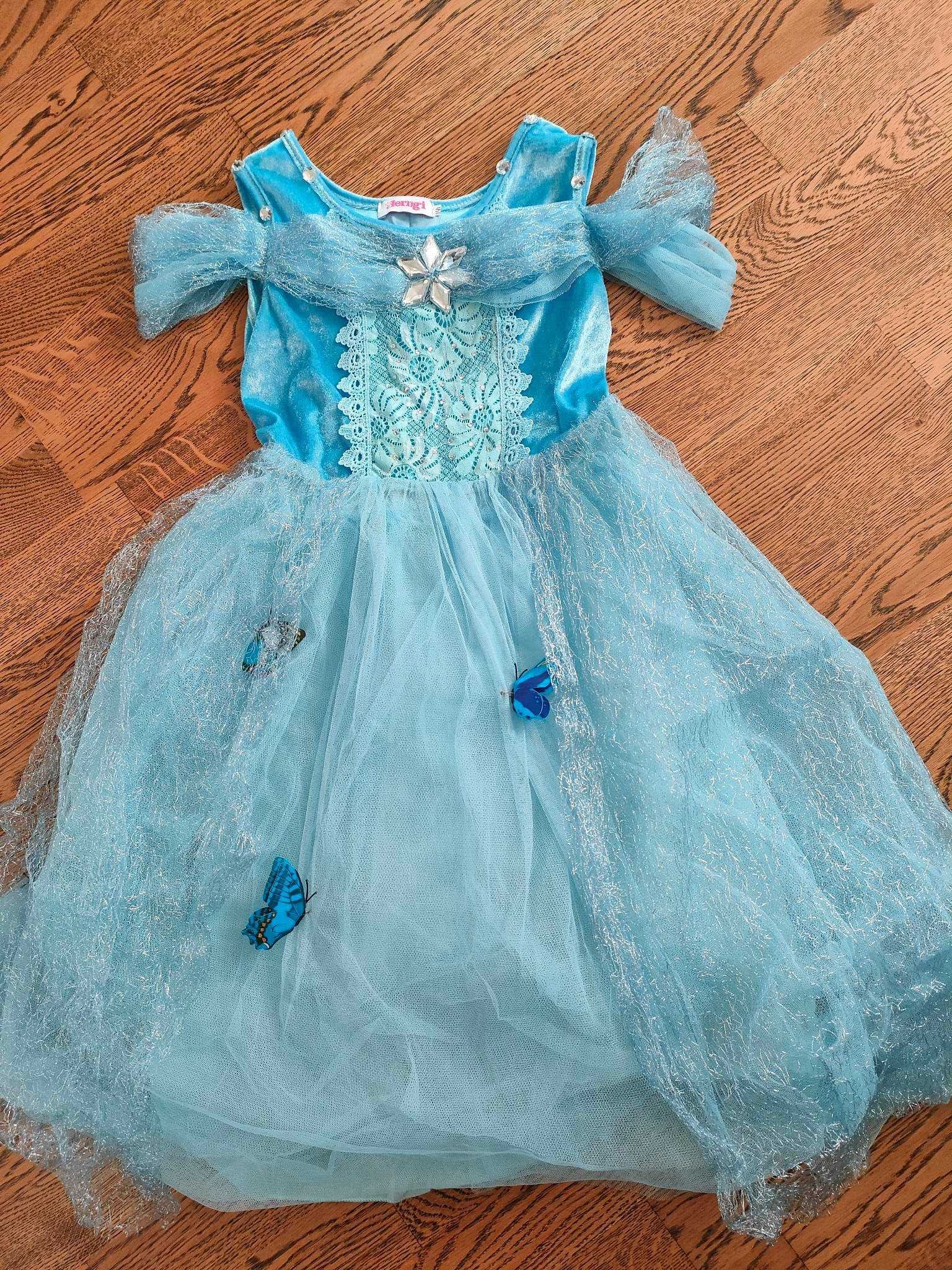 Sukienka przebranie kopciuszek Cinderella r. 134-150 tiul