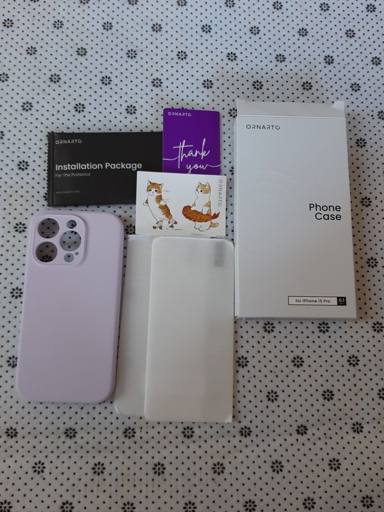 Zestaw Fioletowe Etui i 2x szybka dla IPhone 15 Pro