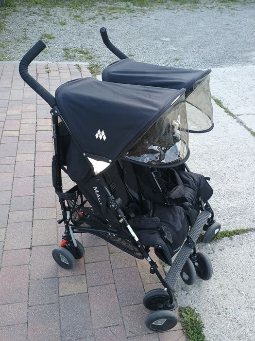 Wózek spacerowy, parasolka, wózek dla bliźniaków