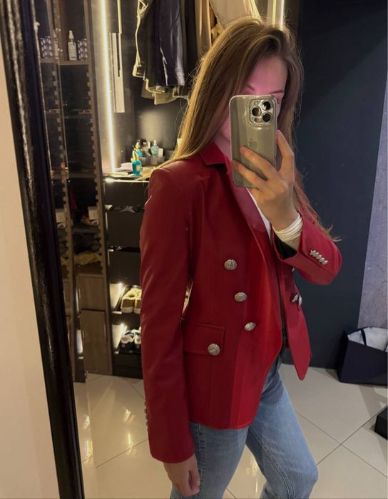 Пиджак Balmain кожа