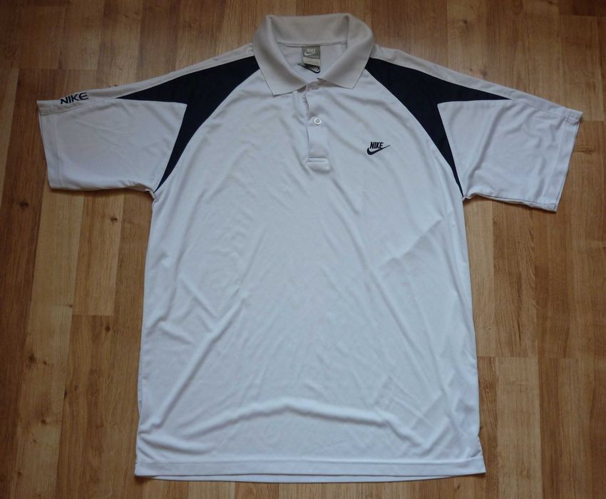 Piękna męska koszulka polo NIKE rozmiar L biała