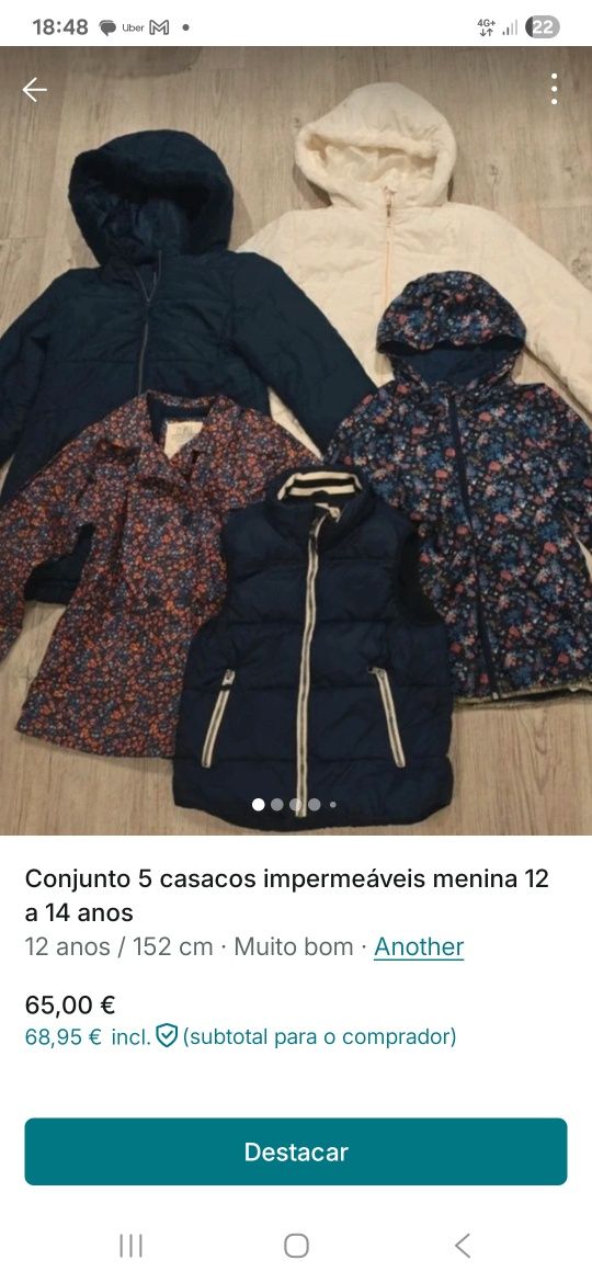 37 peças Roupa menina 12 a 14 anos
