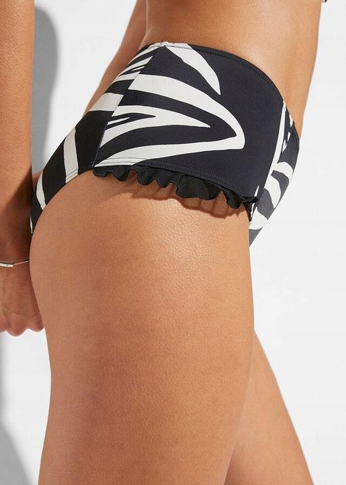 B.P.C figi bikini czarne w białe wzory maxi r.38