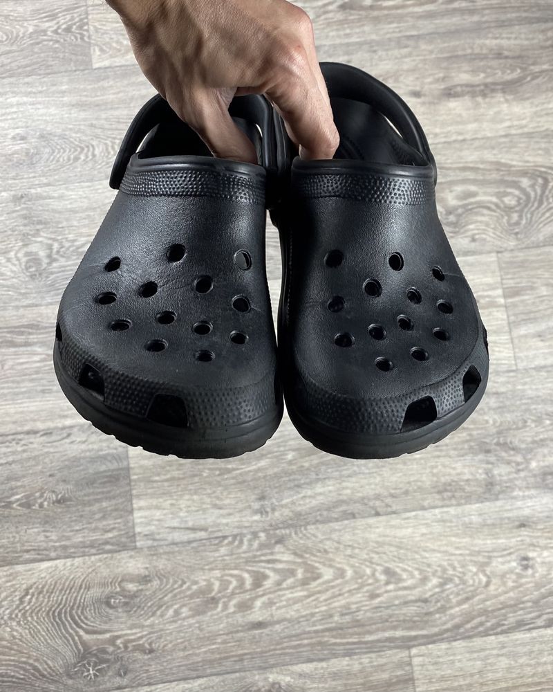 Crocs сандали тапочки m10 w12 43 размер черные оригинал