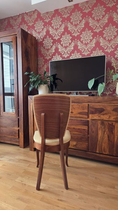 Komplet mebli Stół krzesła Stół Palisander z litego drewna + 4 krzes