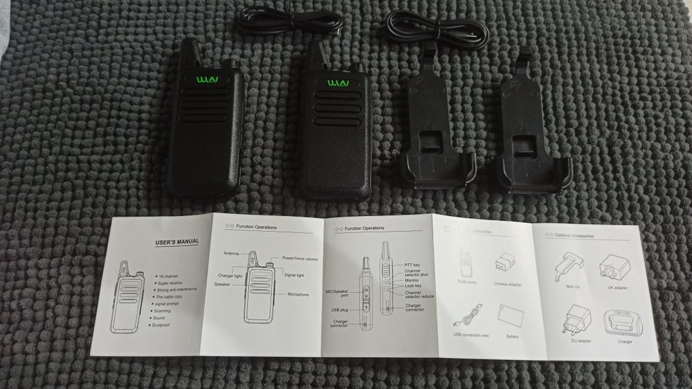 Рація 2 шт.  UHF WLAN KD-C1T  5W аналог baofeng T20