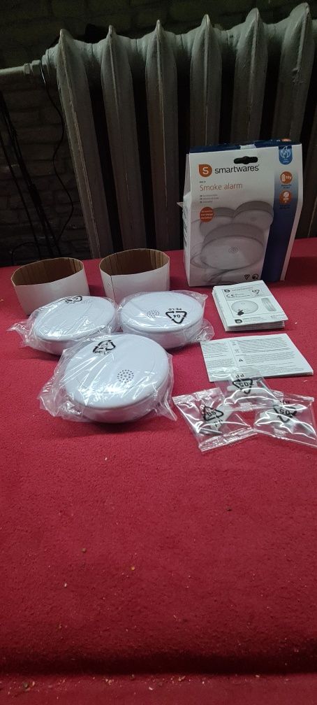 Nowa cena ! Zestaw Czujniki Dymu Czadu Smartwares z Alarmem kpl 3szt