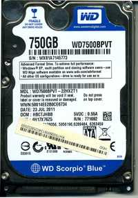 Жорсткий диск WD 750Gb 2.5 Blue