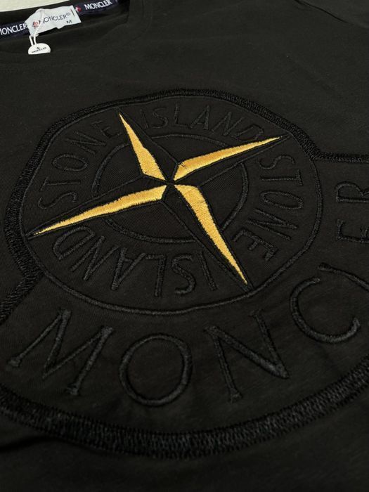 Футболка Stone Island x Moncler мужская женская унисекс