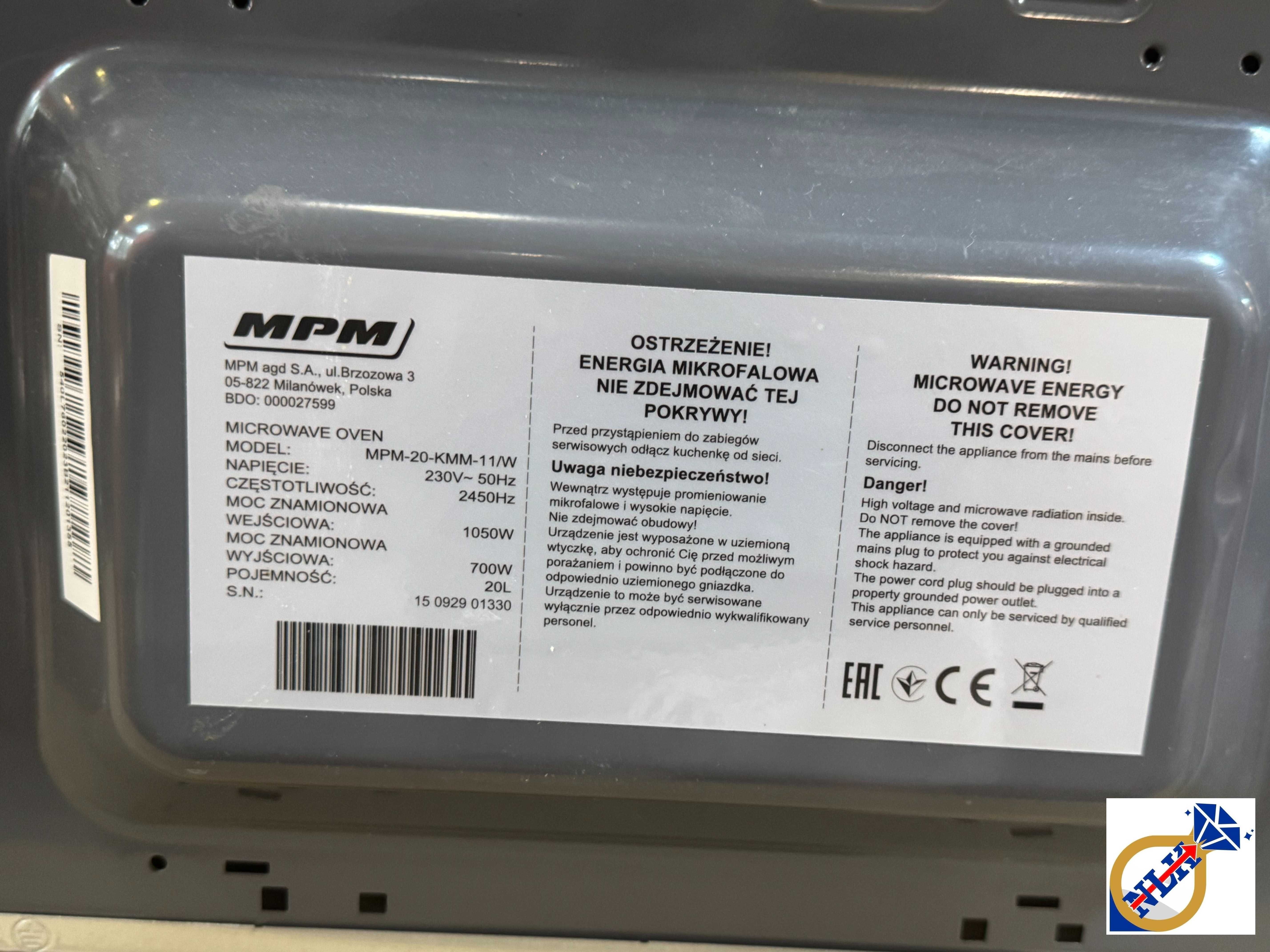 Mikrofalówka MPM MPM-20-KMM-11/W / Możliwa Wysyłka /