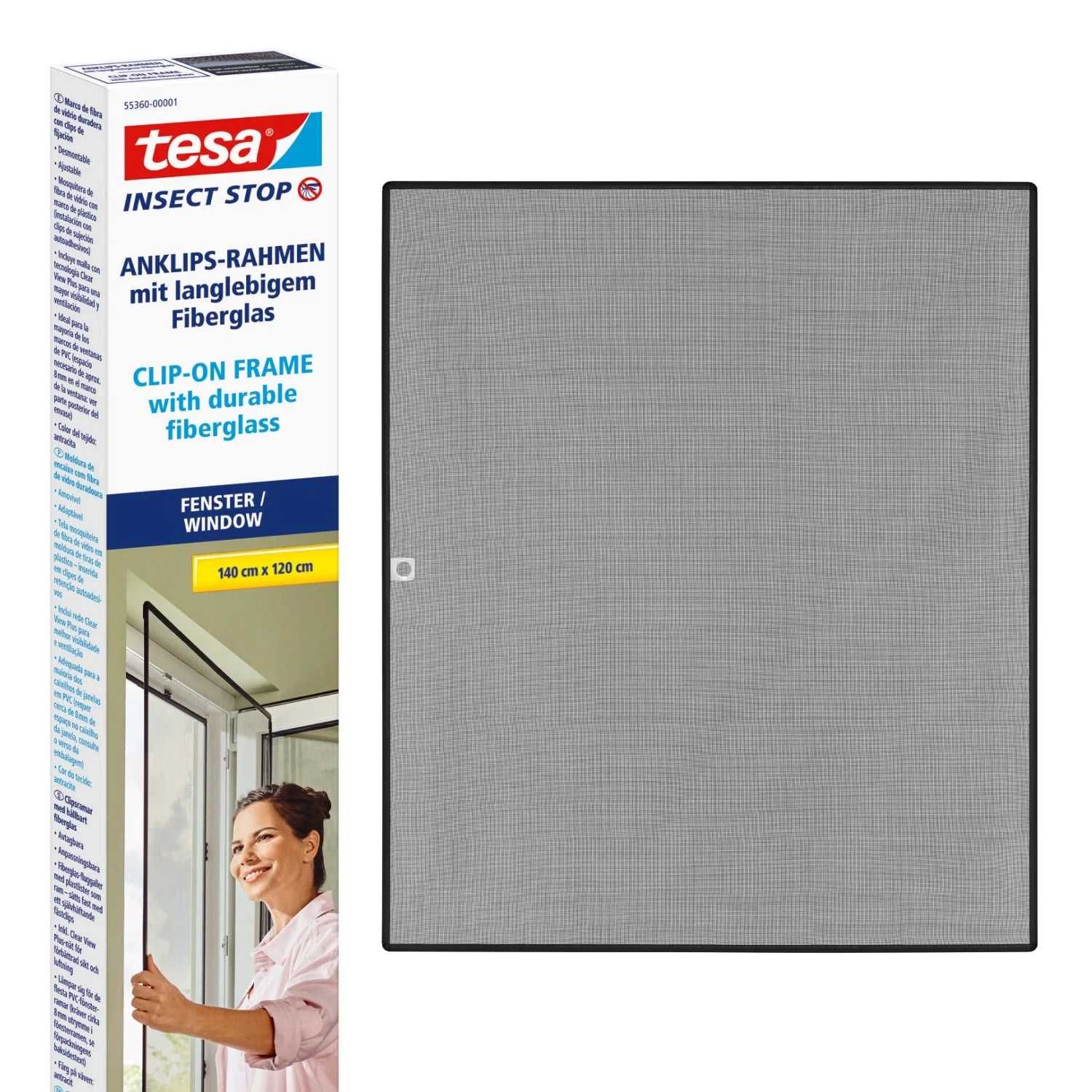 Moskitiera okienna Tessa Clip-On - 120 x 140 cm