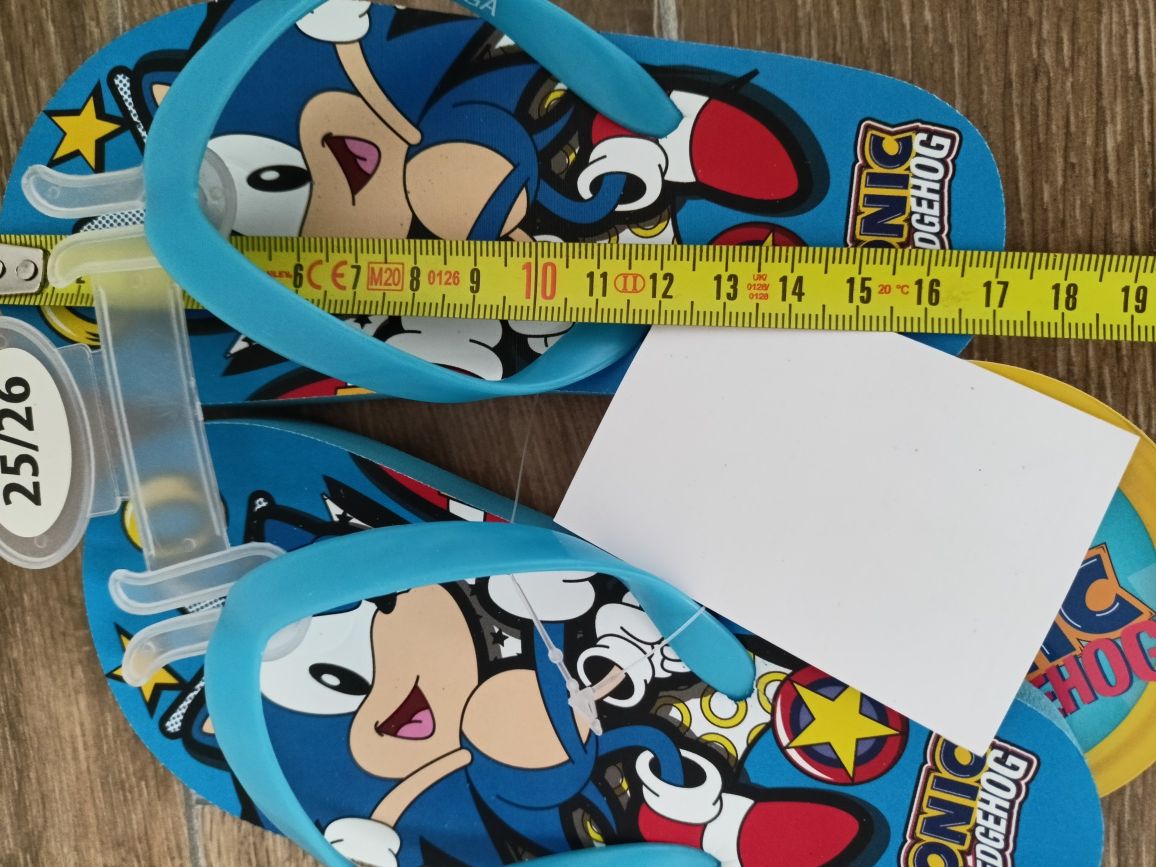 Nowe klapki, japonki Sonic rozm 25-26
