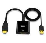 Aktywny adapter HDMI do DisplayPort z dźwiękiem do PS4 PS3 Xbox