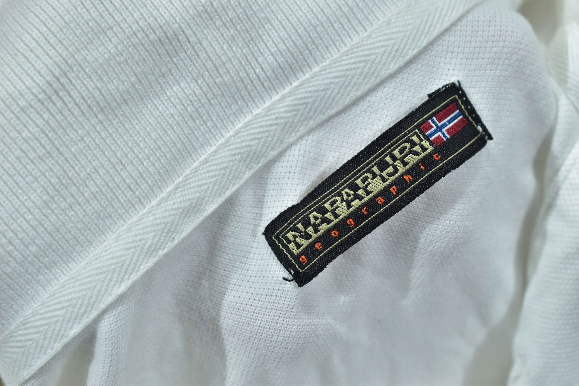 NAPAPAIJRI Biała Koszulka Polo Cotton Pique / XXL