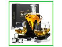 KARAFKA do whisky + 4 SZKLANKI + Akcesoria Prezent dla taty chłopaka