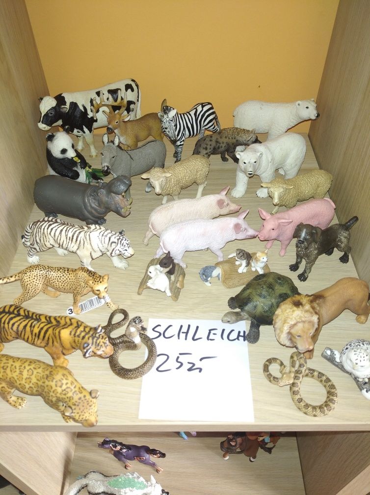 Schleich Wyprzedaż Kolekcji Dzikie Zwierzęta, Konie, Psy, Koty