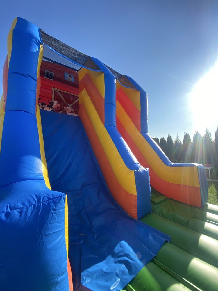 Dmuchaniec 5m x 3,5m x5m , zamek dmuchany , urodziny , zjeżdżalnia
