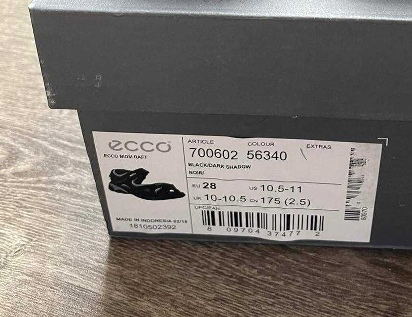 Сандалии детские ECCO BIOM RAFT черные EU 28. Проверенная классика!