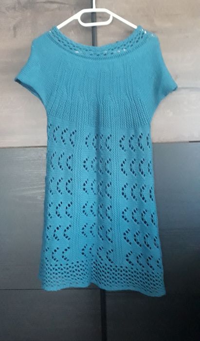 Sweter tunika ażurowa