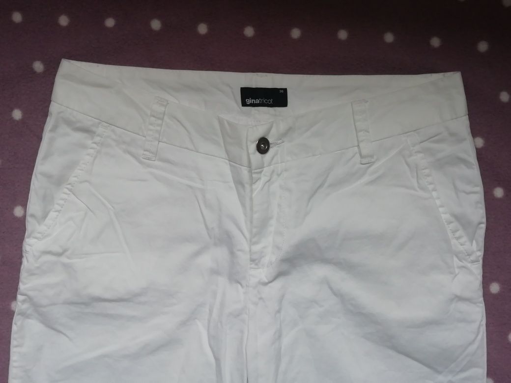 Białe spodnie 36 S