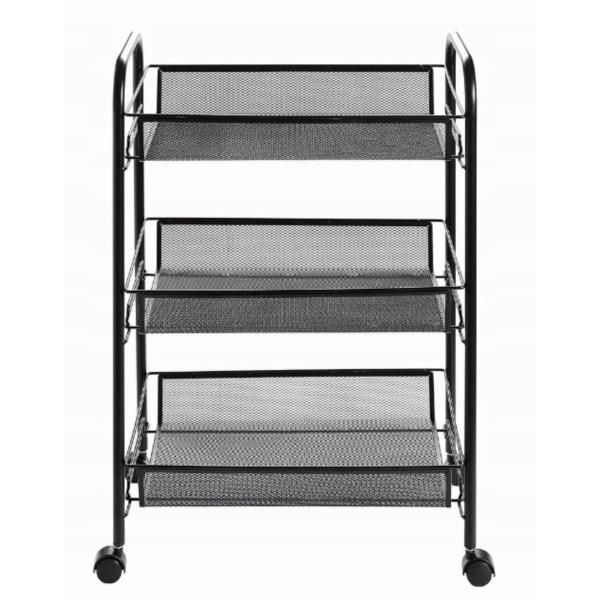 Regał Metalowy Łazienkowy na Kółkach Loft Szafka Kuchenna Wieszak